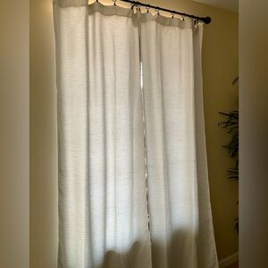 Studio Cream Textured lined Curtains